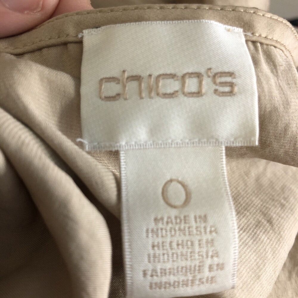Chico's Gold Tank Top Size 0 - Picture 4 of 5